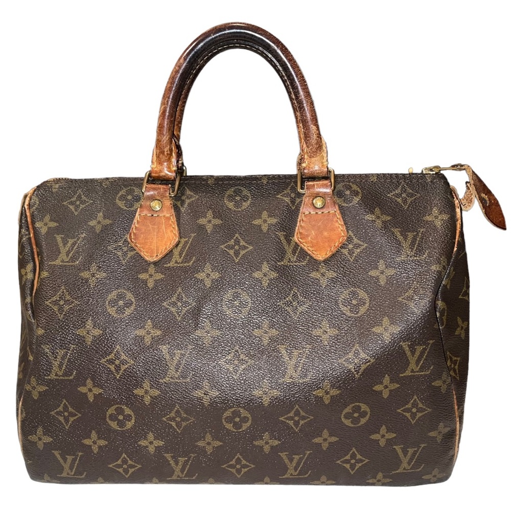 LOUIS VUITTON Speedy 30 VI1902 Authentic Vintage Bag Satchel Purse + LV Lock/Key - Picture 2 of 16